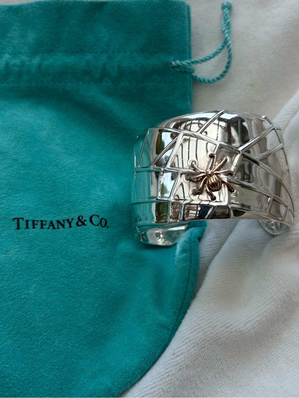 Tiffany & Co. 925 and 750 Spider Cuff Bracelet